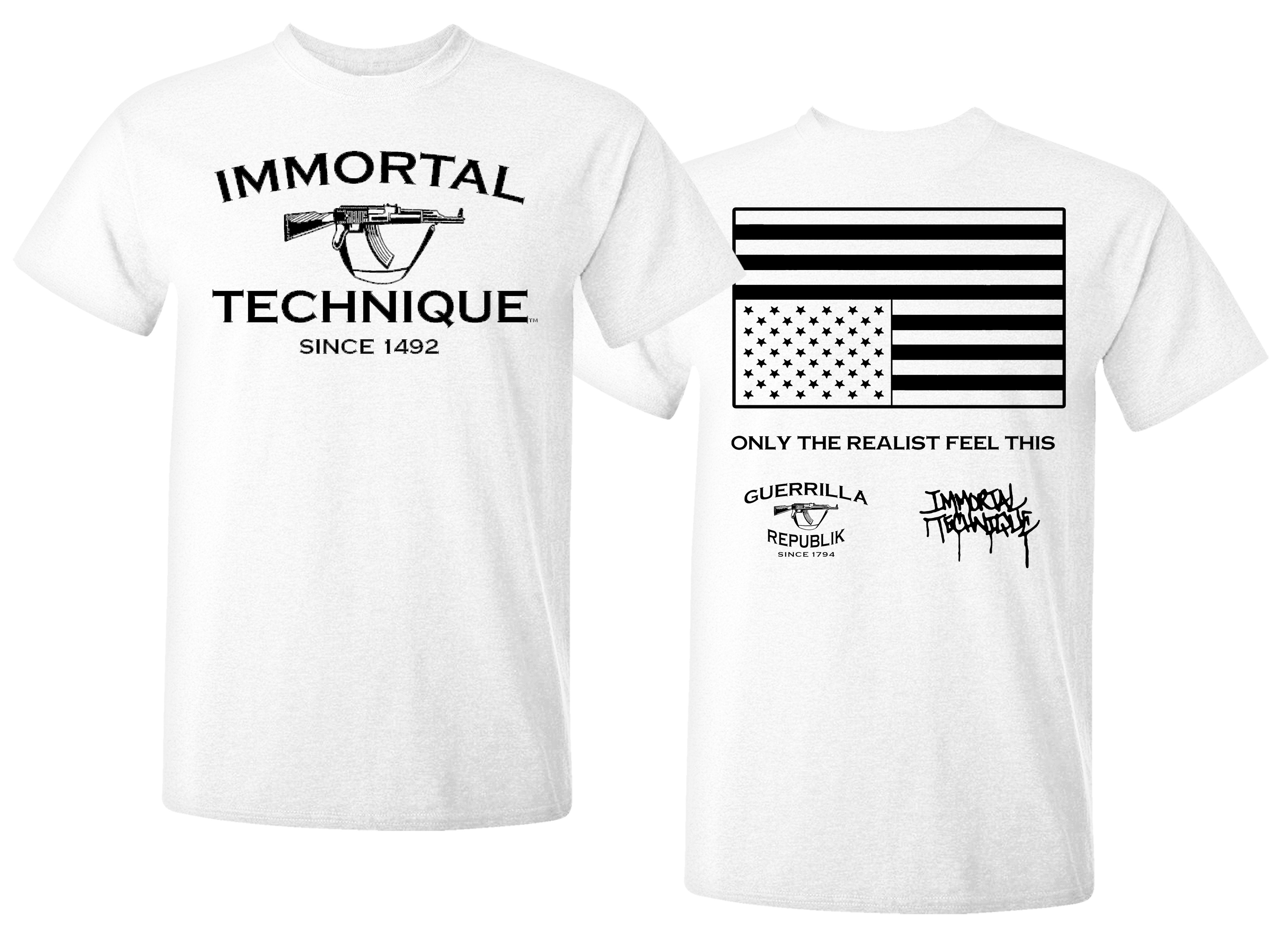IMMORTAL TECHNIQUE T SHIRT WHITE Immortal Technique immortal-technique-t-shirt-white-immortal-technique